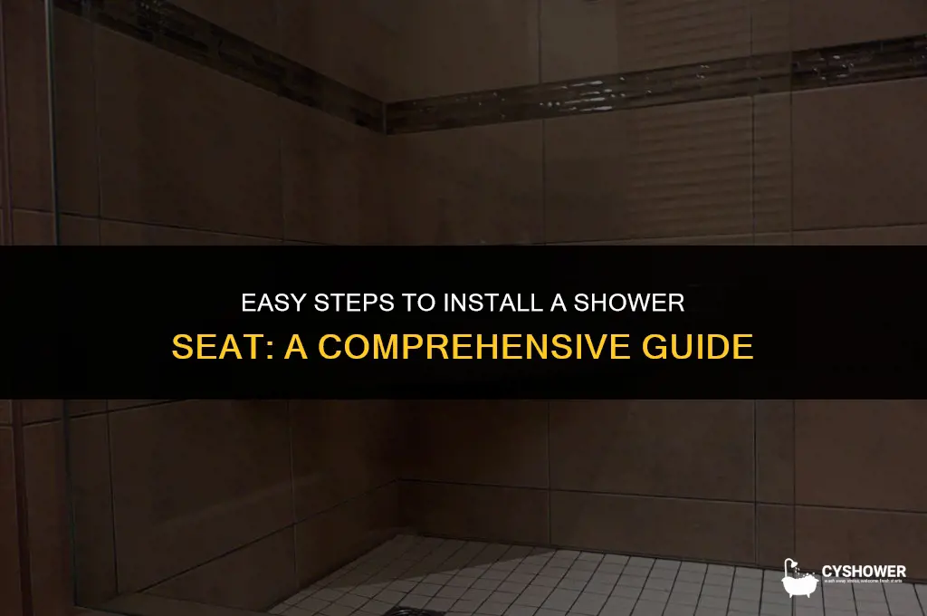 how to install shower seat