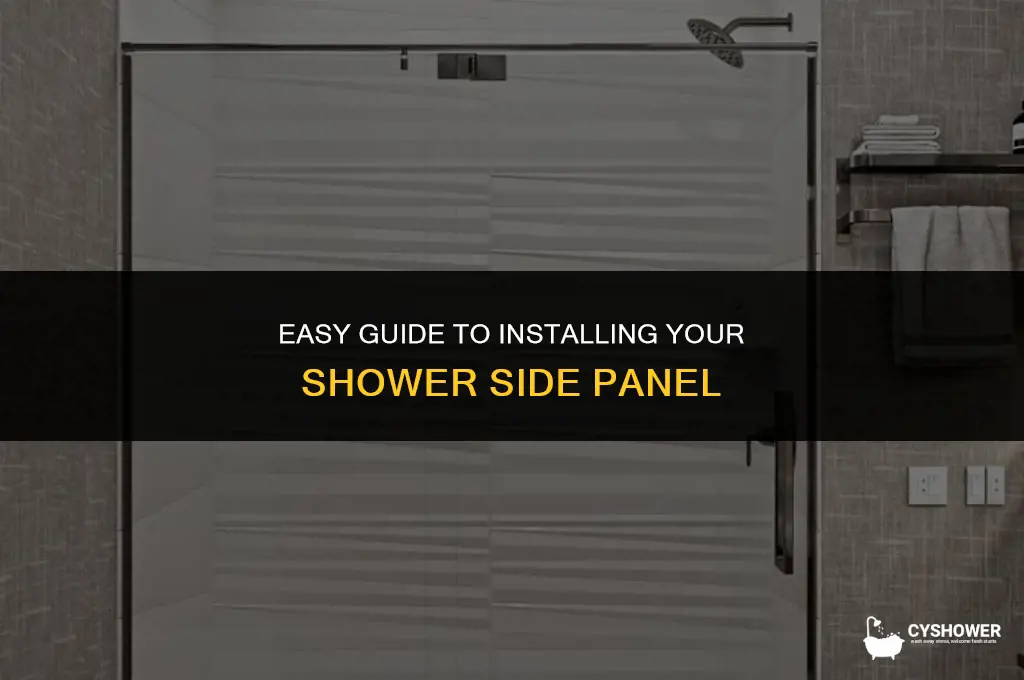how to install shower side panel