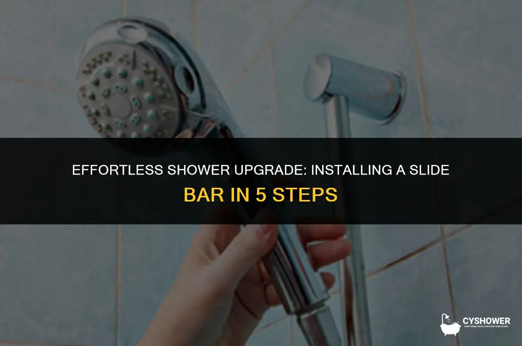 how to install shower slide bar