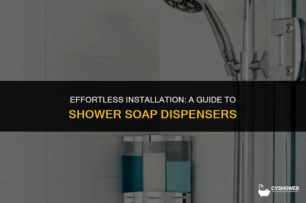 how to install shower soap dispenser