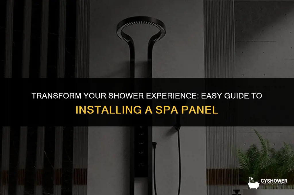 how to install shower spa panel