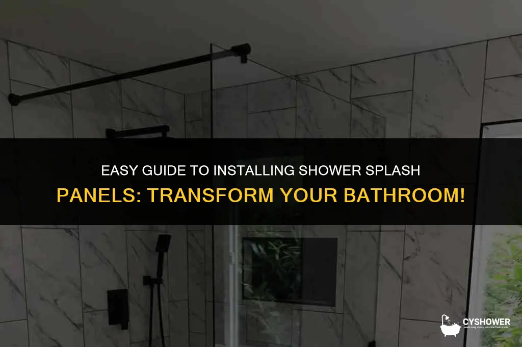 how to install shower splash panels