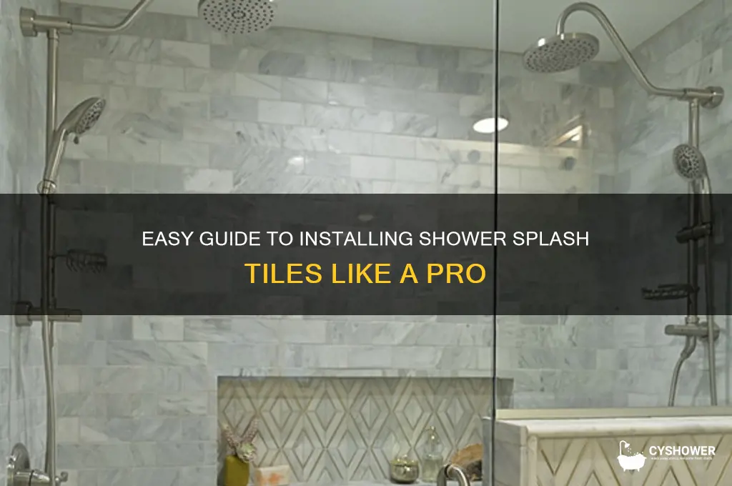 how to install shower splash tiles