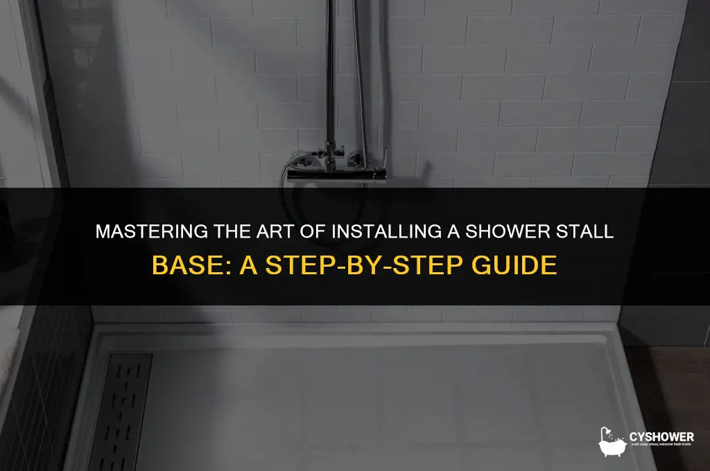 how to install shower stall base
