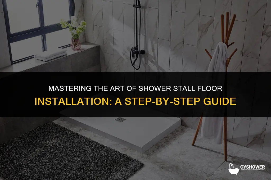 how to install shower stall floor
