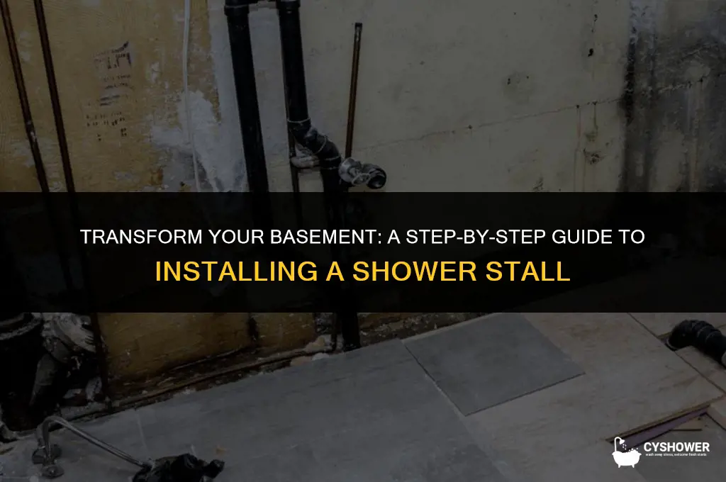 how to install shower stall in basement