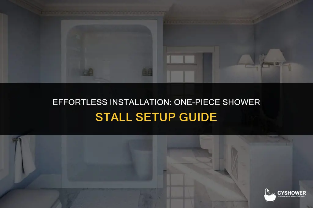how to install shower stall one piece
