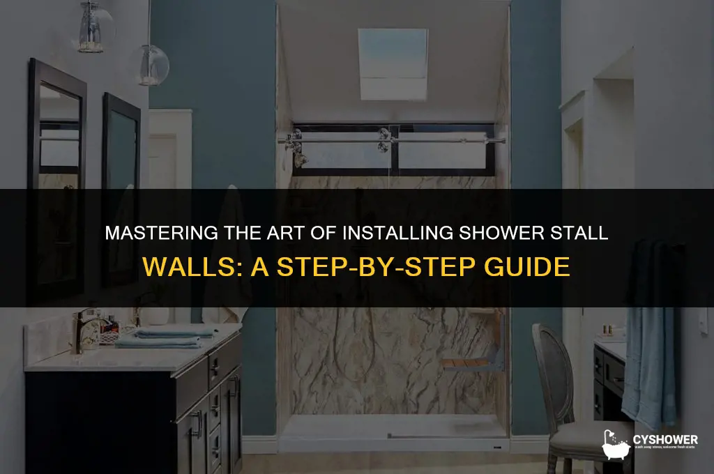 how to install shower stall walls