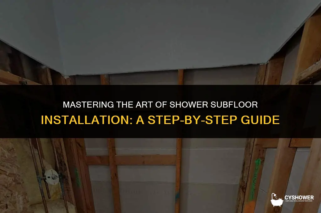 how to install shower subfloor
