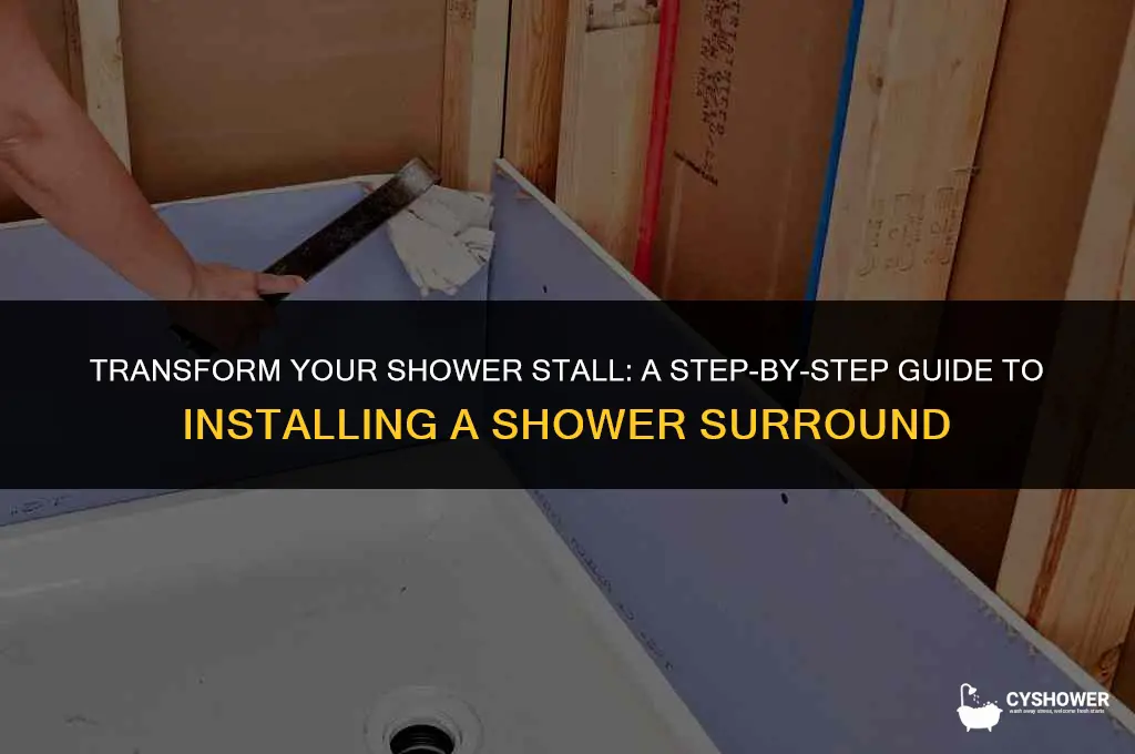 how to install shower surround on a shower stall