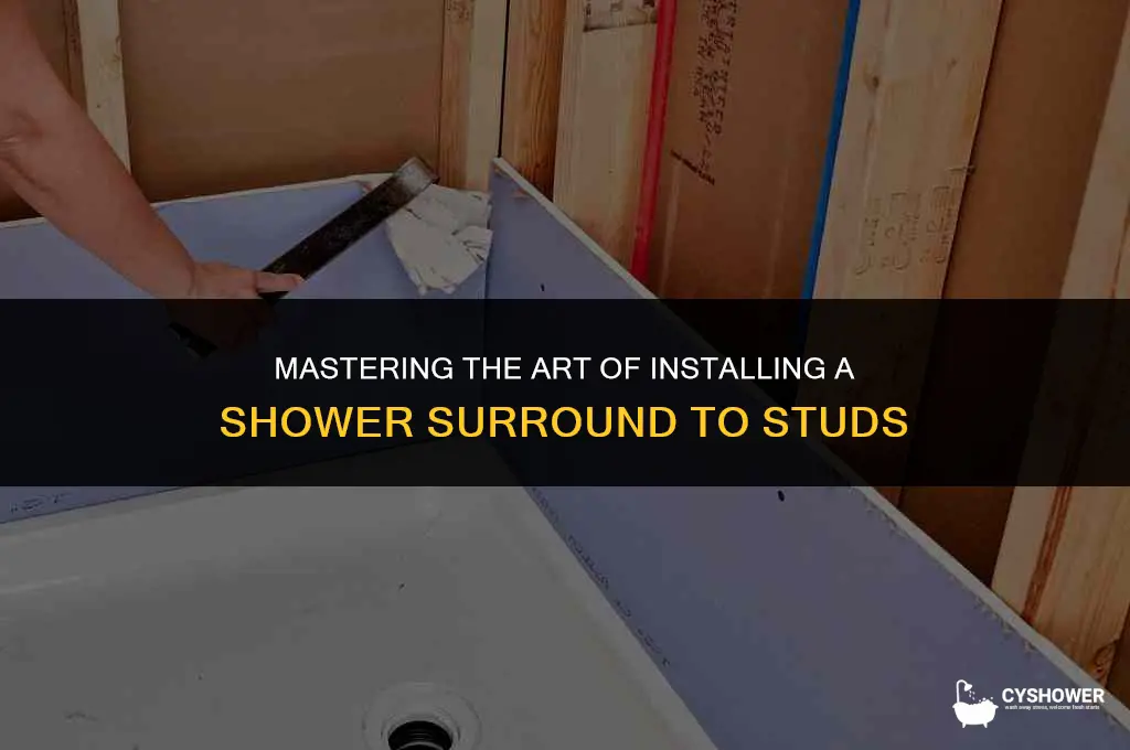 how to install shower surround to studs