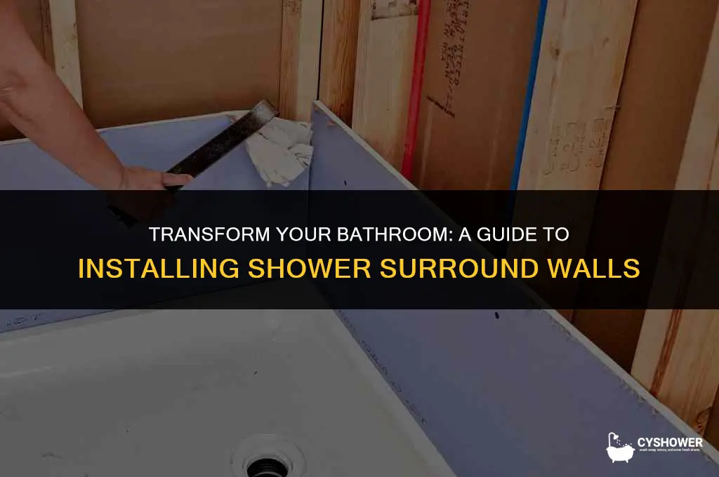how to install shower surround walls