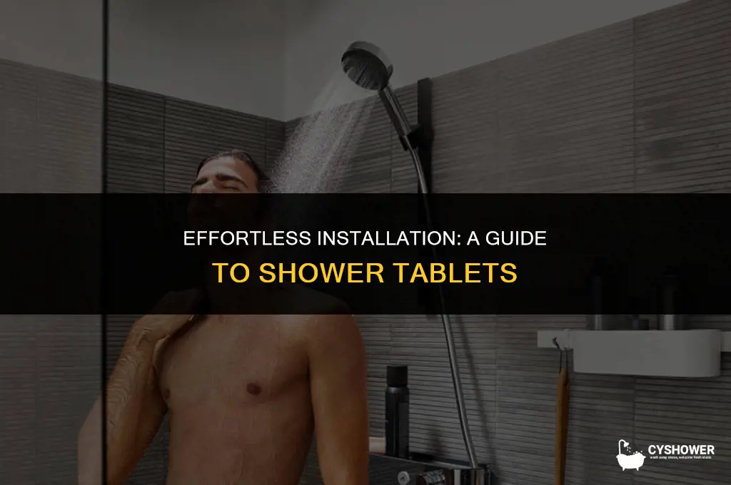 how to install shower tablet