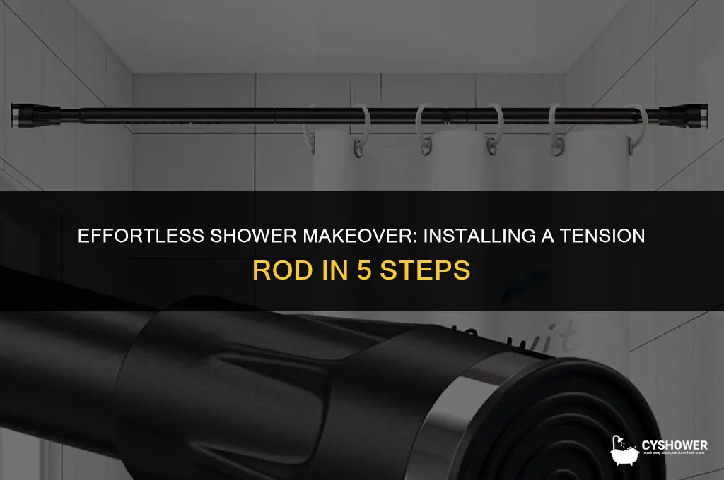 how to install shower tension rod