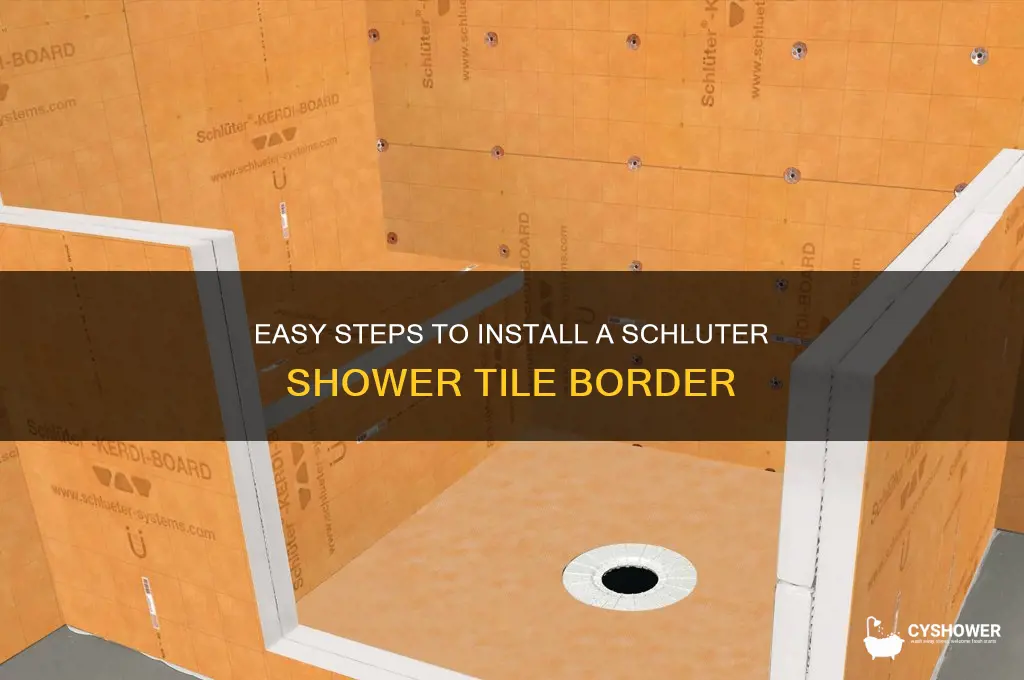 how to install shower tile border schluter