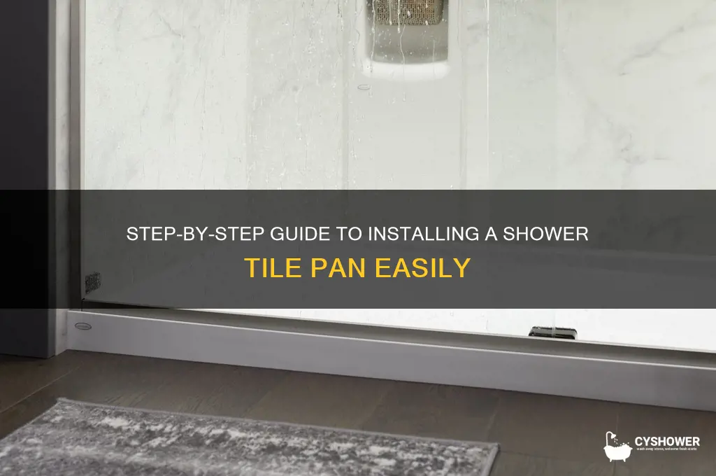 how to install shower tile pan