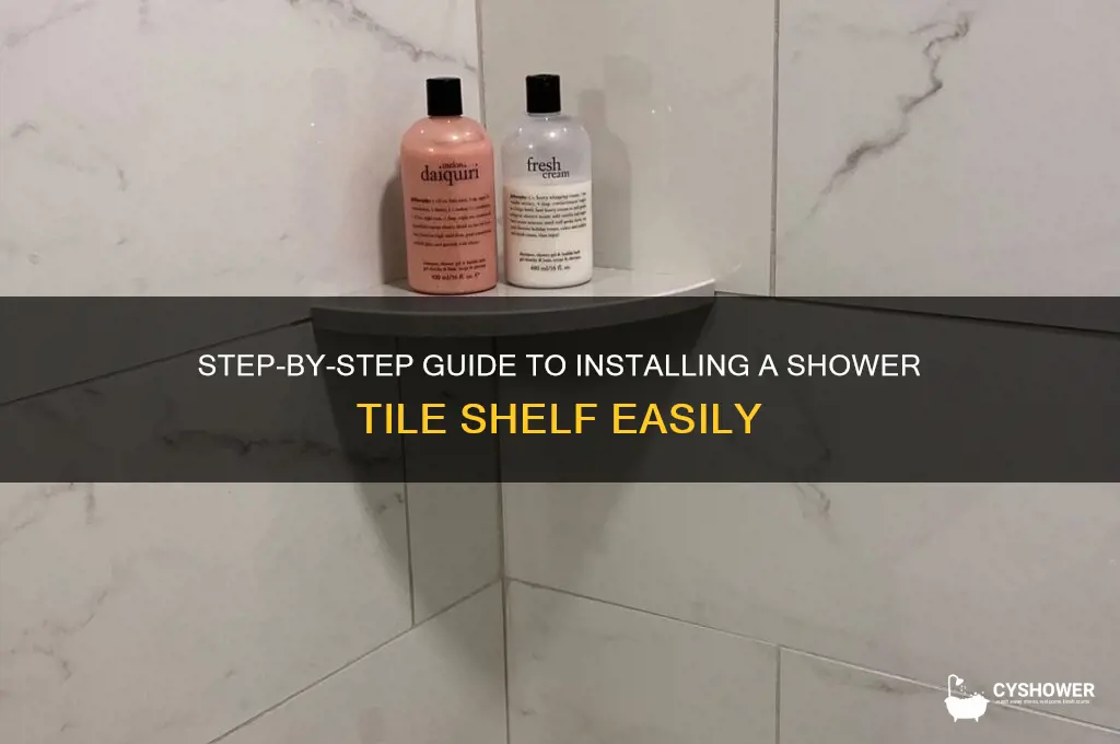 how to install shower tile shelf