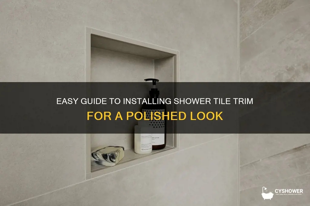 how to install shower tile trim