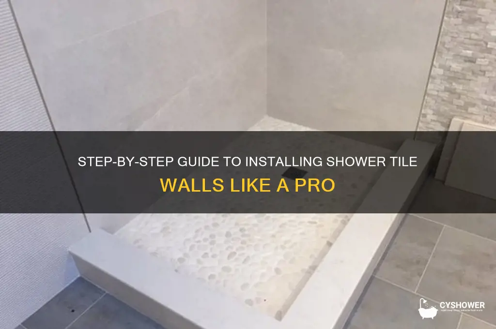 how to install shower tile walls
