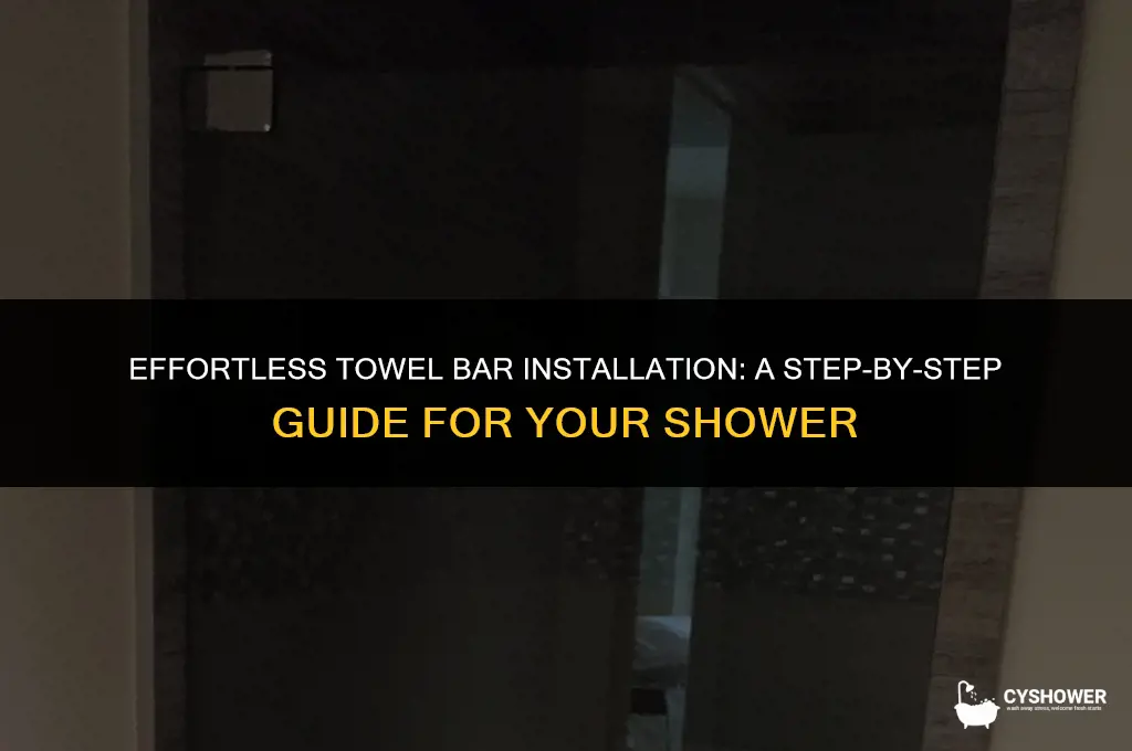 how to install shower towel bar