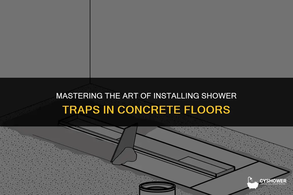 how to install shower trap in concrete floor