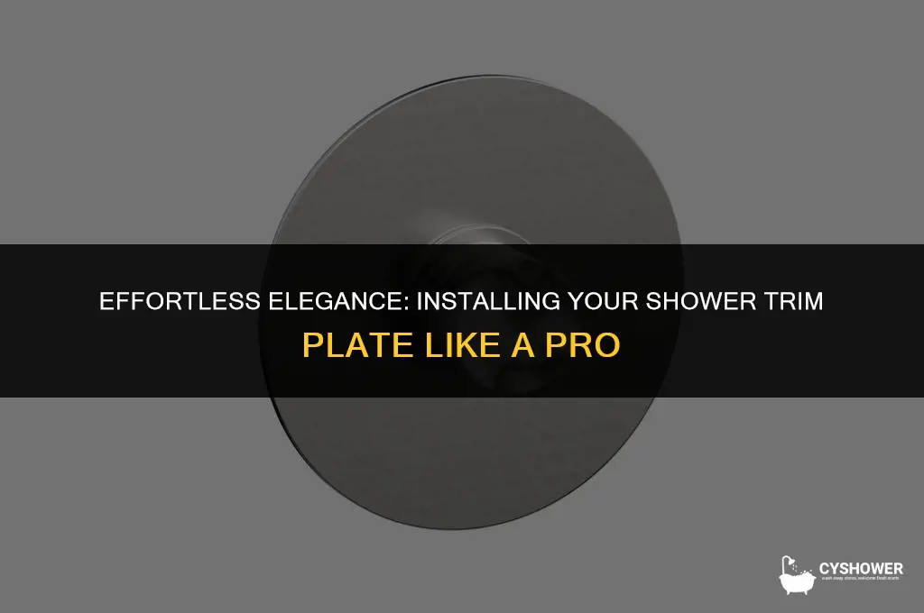 how to install shower trim plate