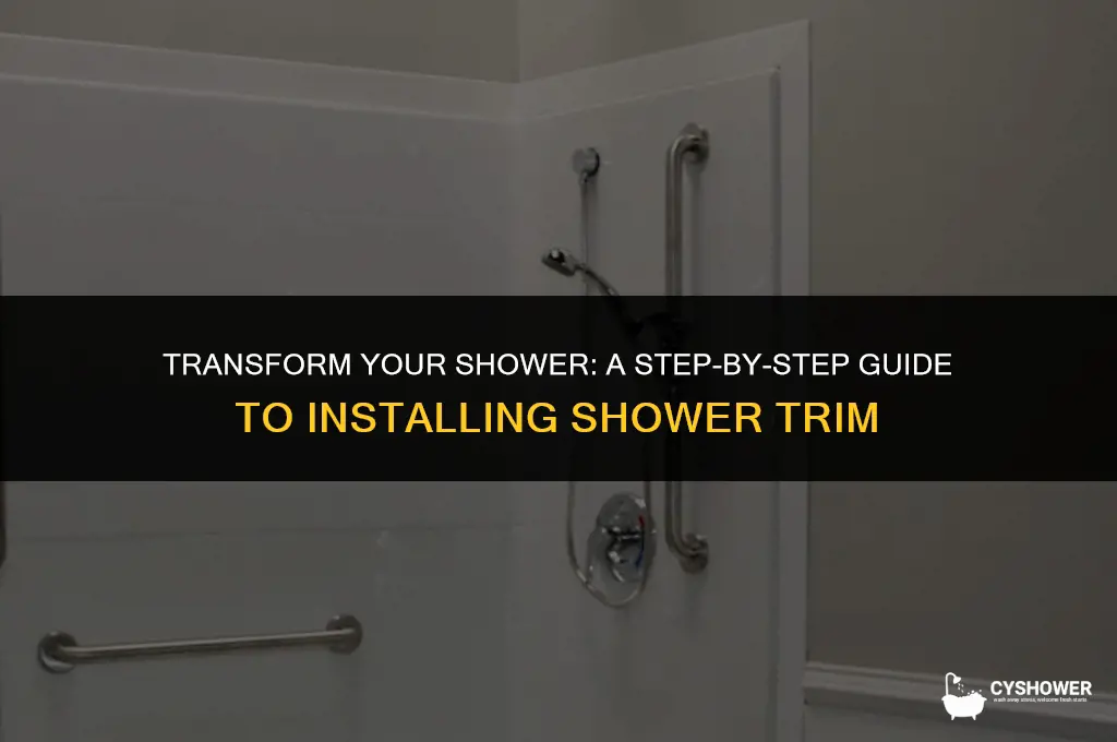how to install shower trim