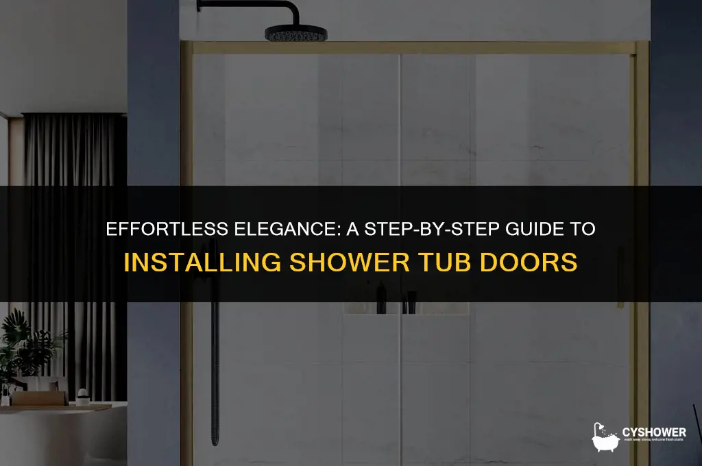 how to install shower tub doors