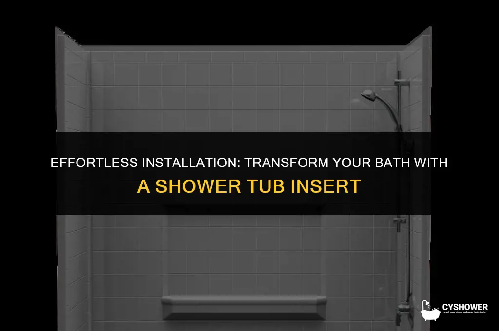 how to install shower tub instert