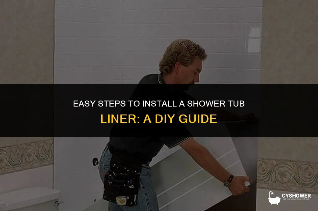 how to install shower tub liner