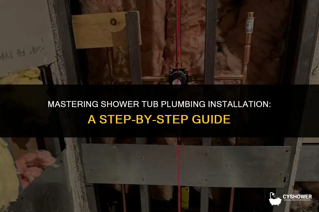 how to install shower tub plumbing