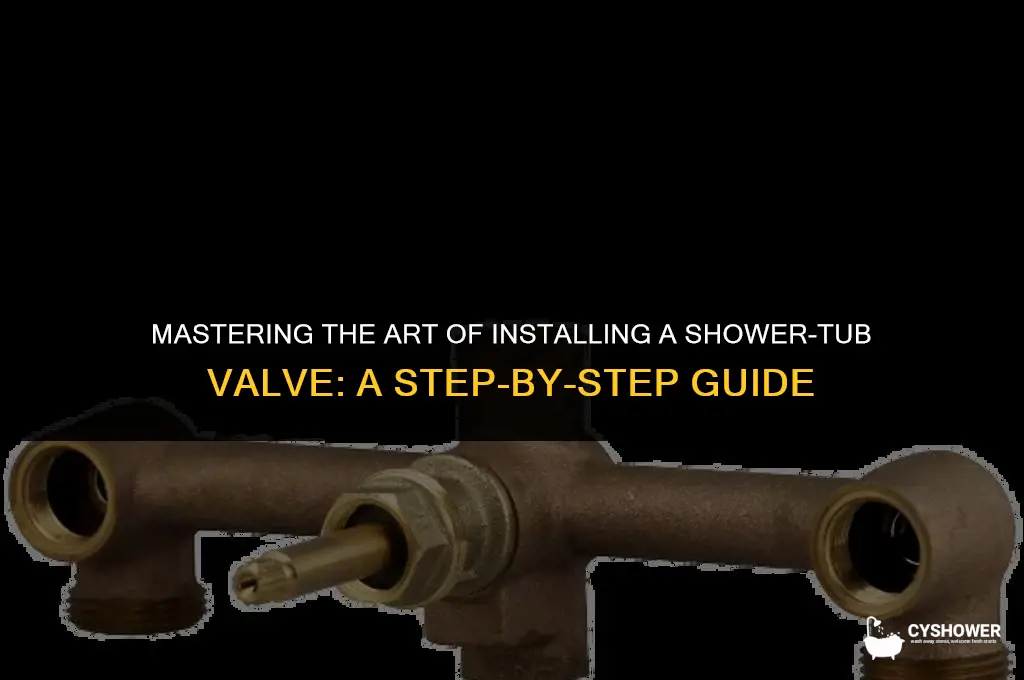 how to install shower tub valve