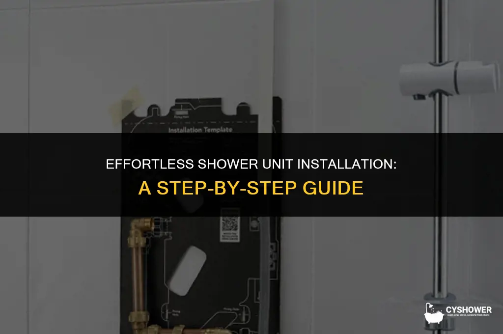 how to install shower unit