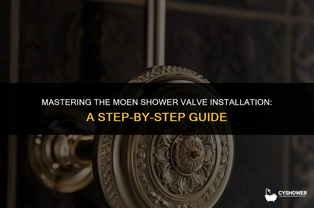 how to install shower valve moen