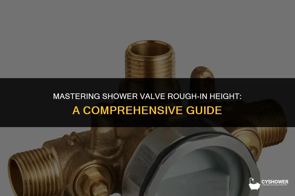 how to install shower valve rough in height