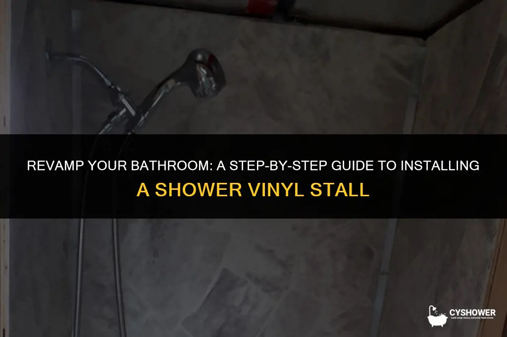 how to install shower vinyl stall