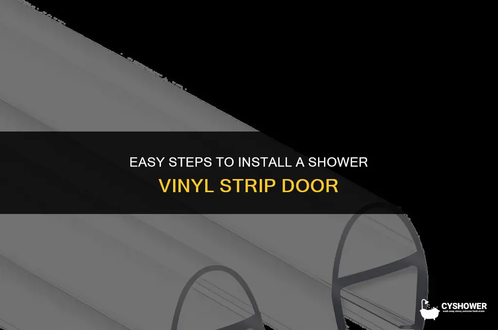 how to install shower vinyl strip door