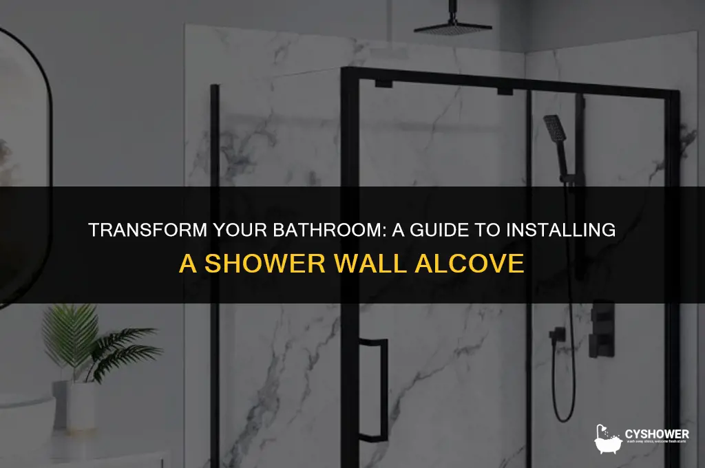 how to install shower wall alcove