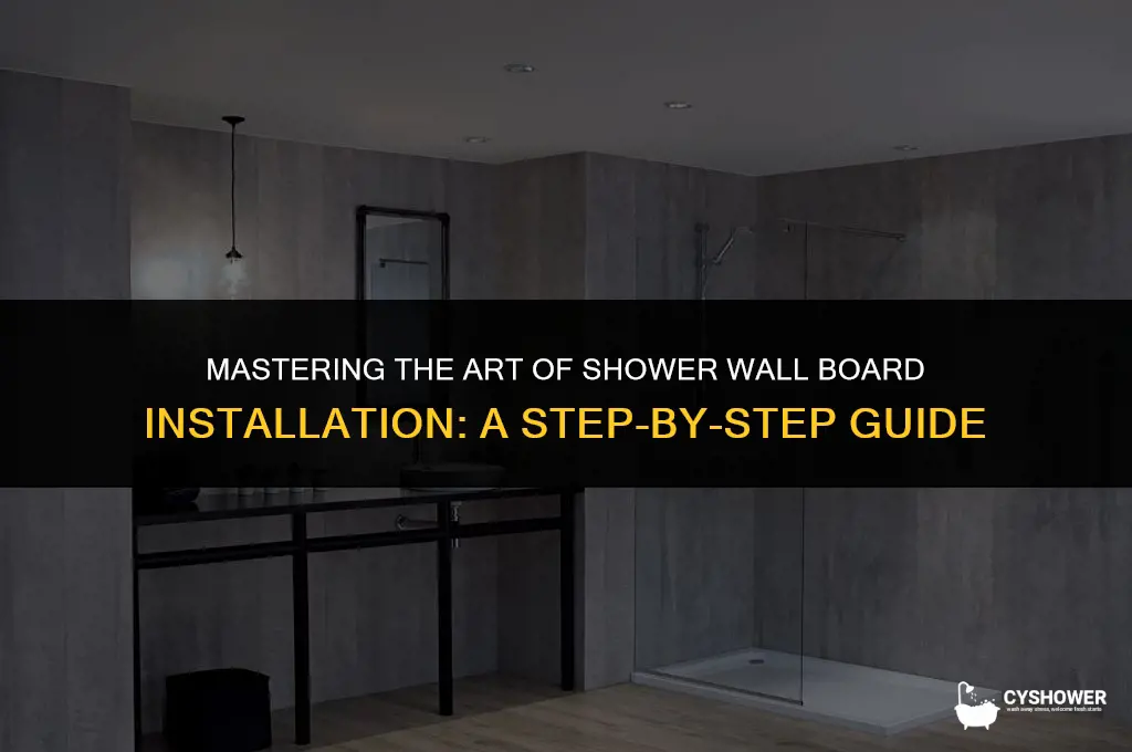how to install shower wall board
