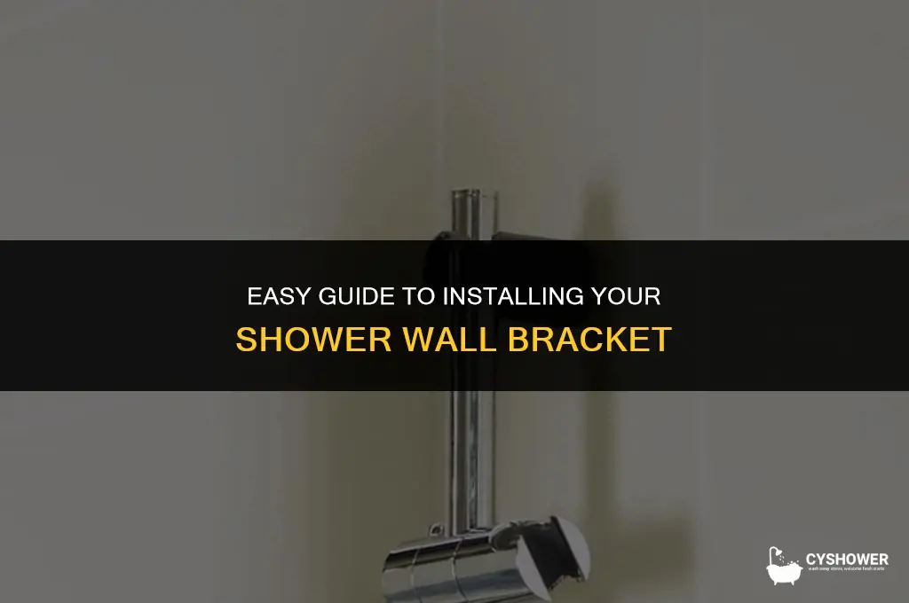 how to install shower wall bracket