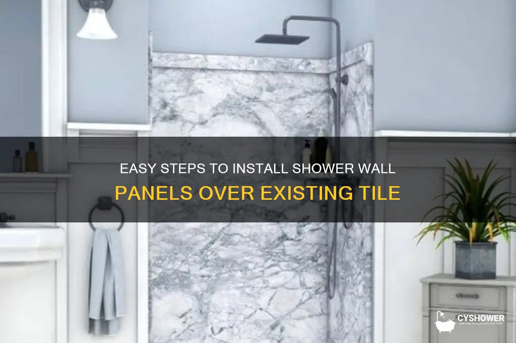 how to install shower wall over tile