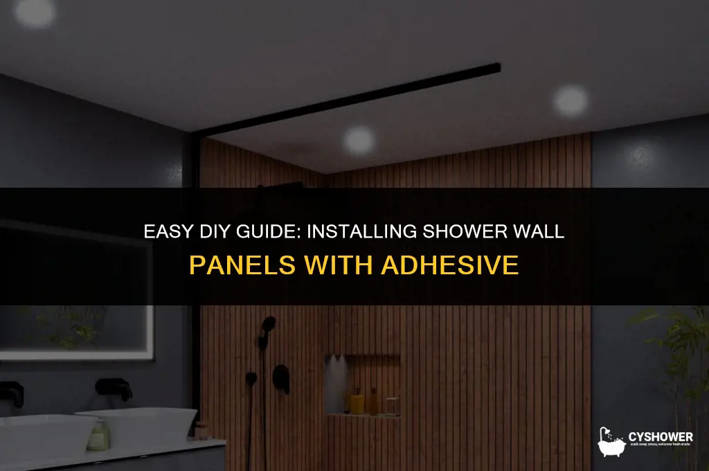 how to install shower wall panels with adhesive