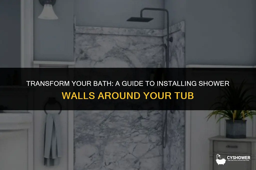 how to install shower walls around bathtub