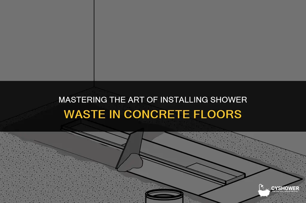 how to install shower waste in concrete floor