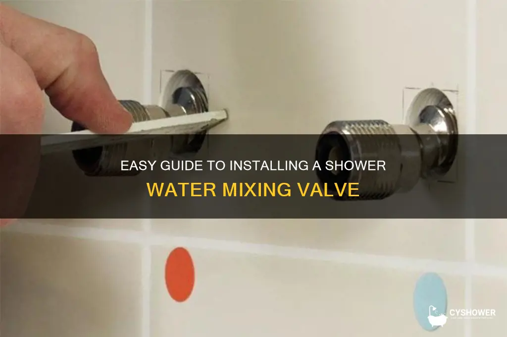 how to install shower water mixing valve