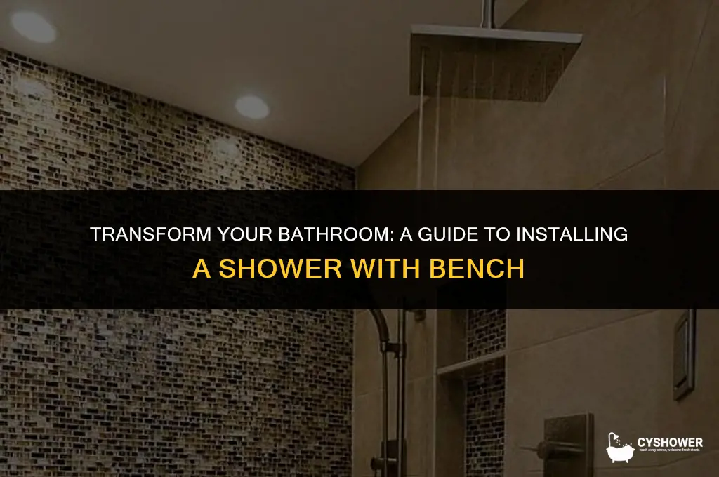 how to install shower with bench