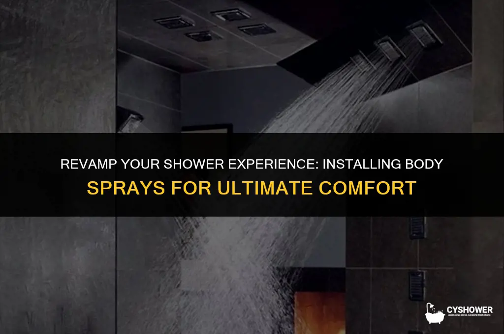 how to install shower with body sprays