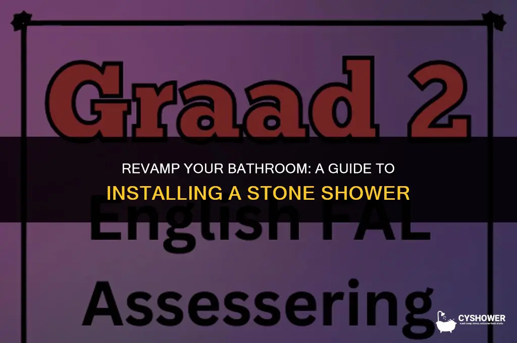 how to install shower with stones