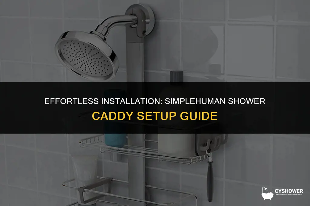 how to install simplehuman shower caddy