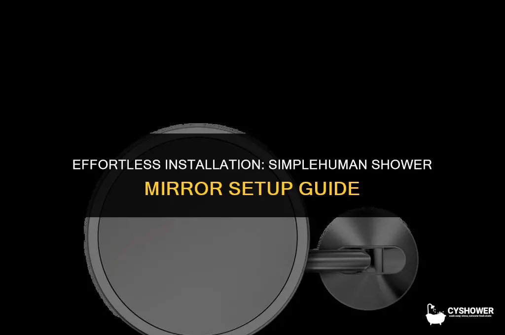 how to install simplehuman shower mirror